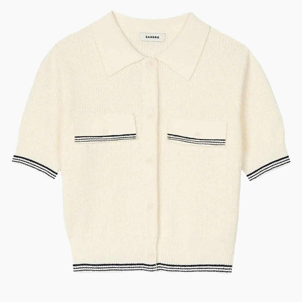 Sandro Perpignan Rib-Knit Cardigan - Picture 2 of 8